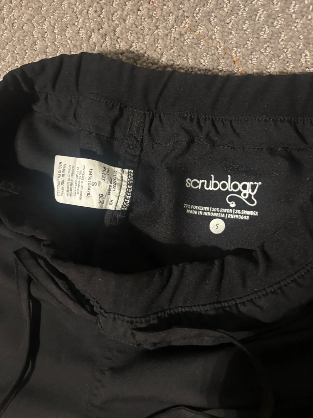 Men's Black Drawstring Jogger Pants with Side Pockets